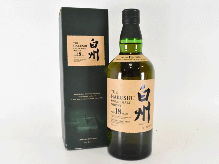 サントリー ウイスキー 白州 18年 旧ボトルのウイスキーをお買取りさせ