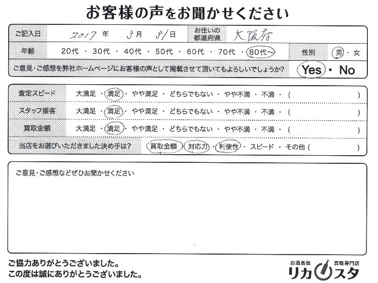 3月31日大阪府出張買取