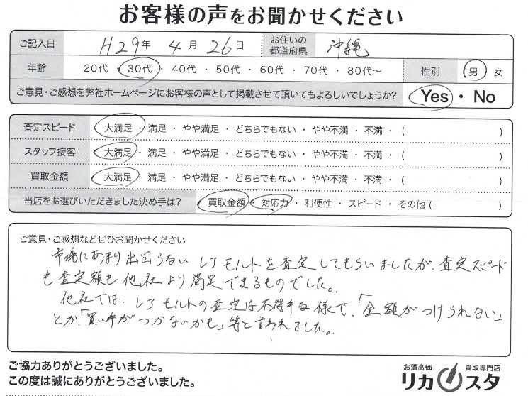 沖縄県のウイスキーの宅配買取