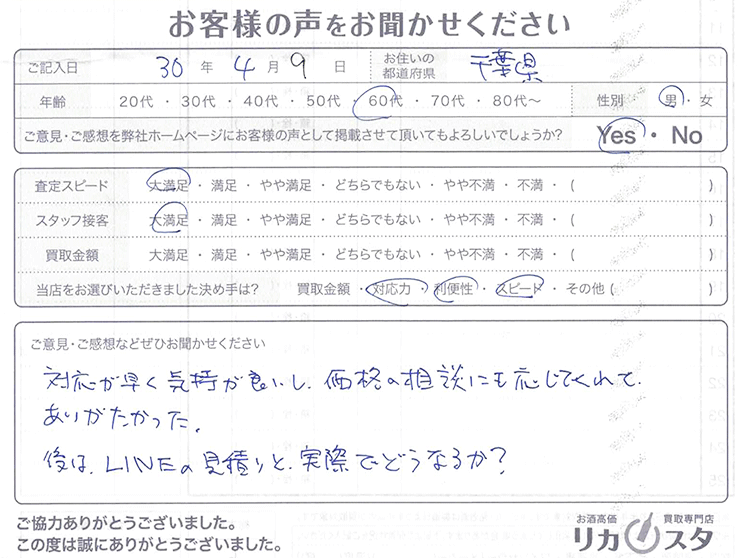 千葉県のお酒の宅配買取