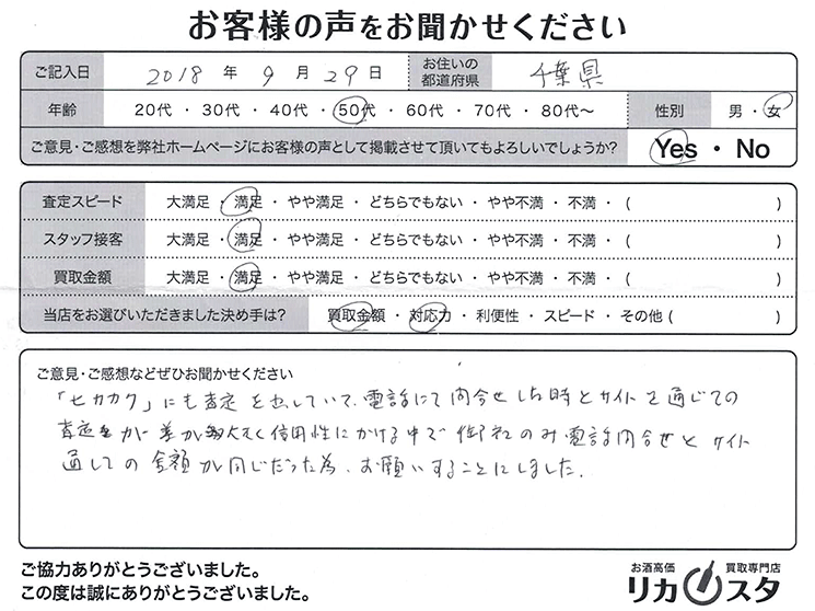 千葉県のお酒の宅配買取